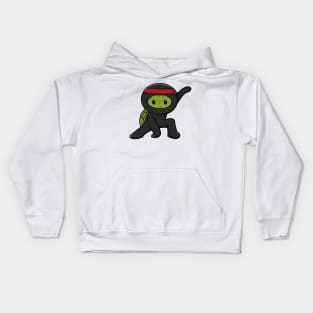 Turtle with Shell as Ninja Kids Hoodie